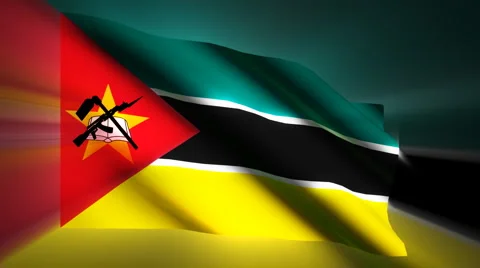 Mozambique Flag Stock Footage 893412
