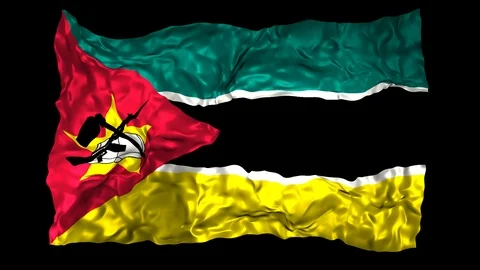 Mozambique flag Stock Footage 110823955