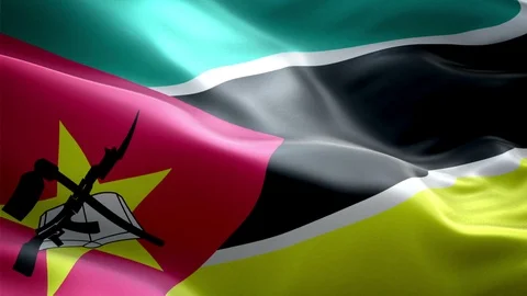 Mozambique Flag Stock Footage 116389013
