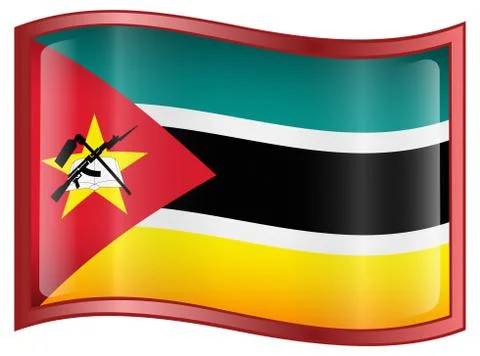 Mozambique flag icon. Illustration