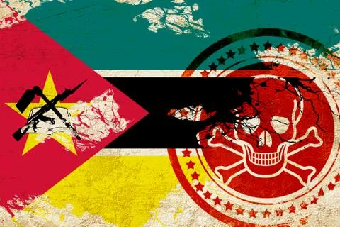 Mozambique flag Stock Illustration