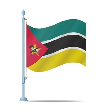 Mozambique flag vector イラスト素材