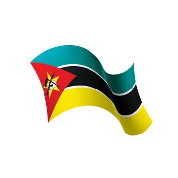 Mozambique flag, vector illustration Stock Illustration