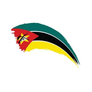 Mozambique flag, vector illustration Stock Illustration
