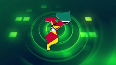 Mozambique Map and Flag Background Stock-Footage 344029137