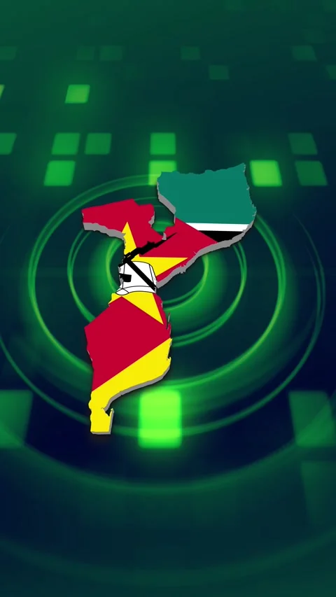 Mozambique Map and Flag Background Stock-Footage 347125759