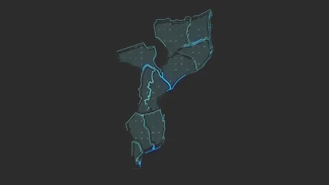 Mozambique map Stock Footage 169455981