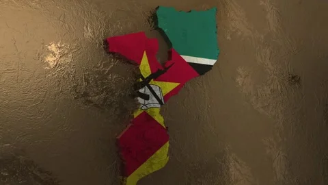 Mozambique Map Stock Footage 277925164