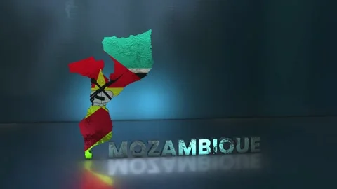 Mozambique Map Stock Footage 283075096