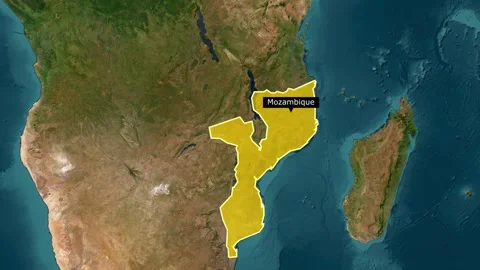 Mozambique Map New Style Stock Footage 294131454