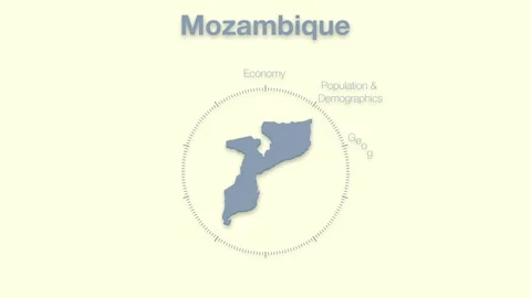 Mozambique MAP revealingmotion graphics data elements Stock Footage 339860460