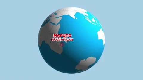 MOZAMBIQUE MAPUTO ZOOM IN FROM SPACE Stock Footage 177523373