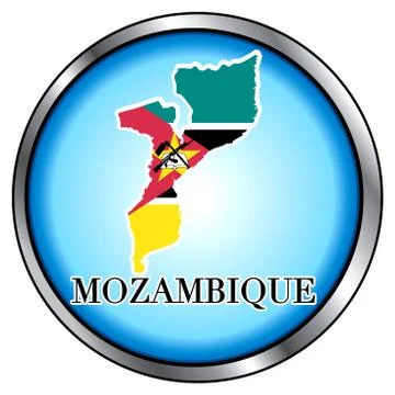 Mozambique Round Button Stock Illustration