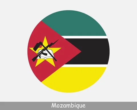 Mozambique Round Flag Stock Illustration