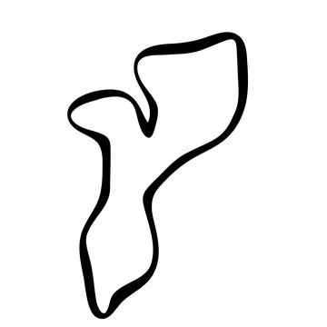 Mozambique simplified vector map Stock Illustration