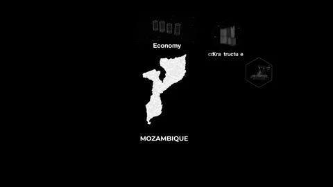 Mozambique technology map with animated charts Stock Footage 340985129