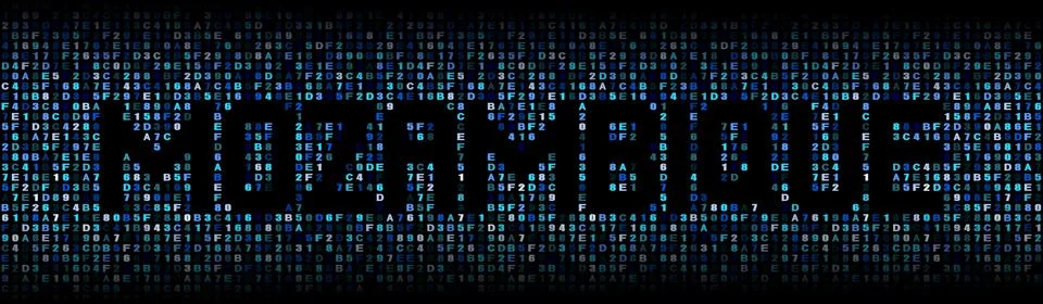 Mozambique text on hex code illustration Stock Illustration