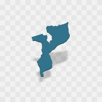Mozambique vector map silhouette Stock Illustration