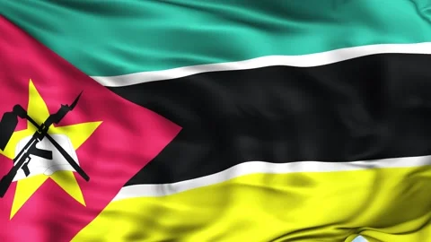 Mozambique Waving Flag Background 스톡 동영상 204137005
