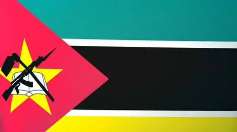 Mozambique Waving Flag Stock Footage 10762225