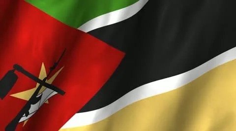 Mozambique Waving Flag Stock Footage 12313469
