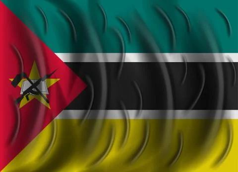 Mozambique wind flag 스톡 일러스트