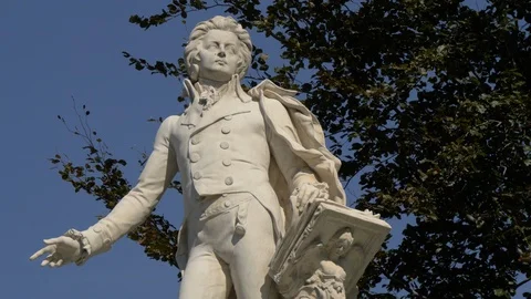 Mozart sculpture Stock Footage 87825147