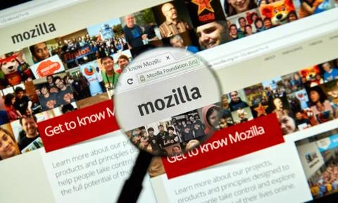Mozilla web page. Stock Photos