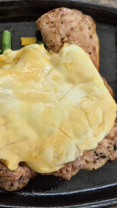 Mozzarela chicken steak Stock Footage 327101103