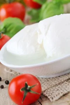 Mozzarella balls Stock Photos