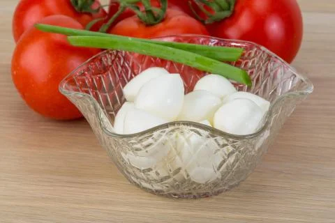 Mozzarella cheese balls Stock Photos
