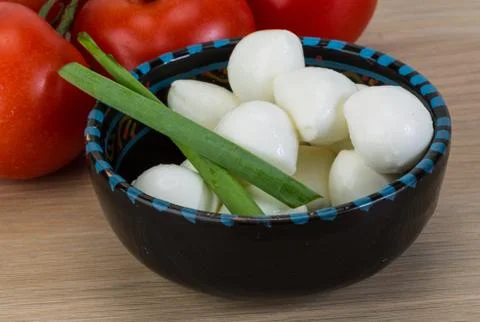Mozzarella cheese balls Stock Photos