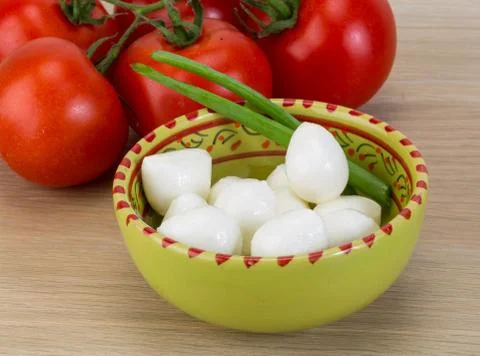 Mozzarella cheese balls Stock Photos