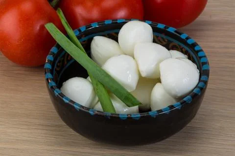 Mozzarella cheese balls Stock Photos