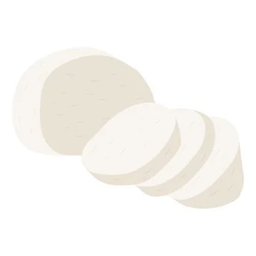 Mozzarella cheese. vector illustration on a white background Stock Illustration