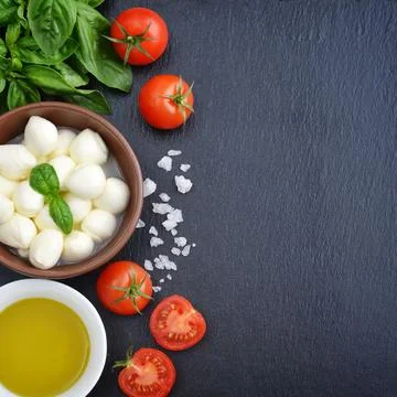 Mozzarella with cherry tomatos 写真素材
