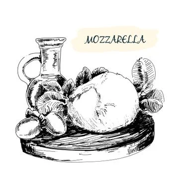 Mozzarella Stock Illustration
