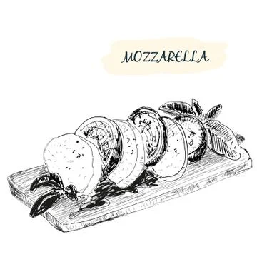 Mozzarella Stock Illustration