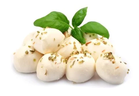 Mozzarella isolated Stock Photos