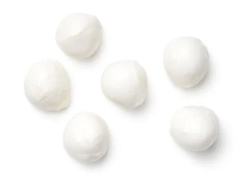 Mozzarella Isolated on White Background Stock Photos