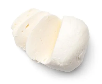 Mozzarella Isolated on White Background Stock Photos