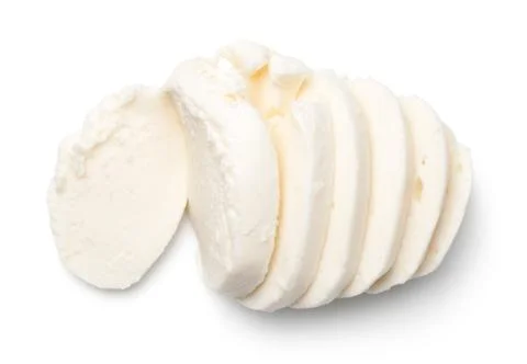 Mozzarella Isolated on White Background Stock Photos
