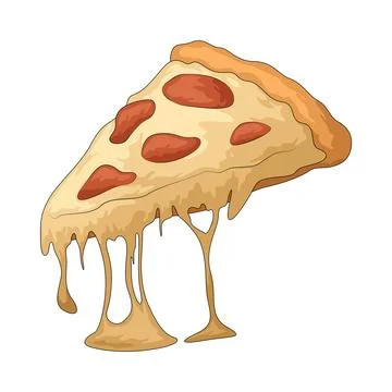 Mozzarella pizza illustration Stock Illustration