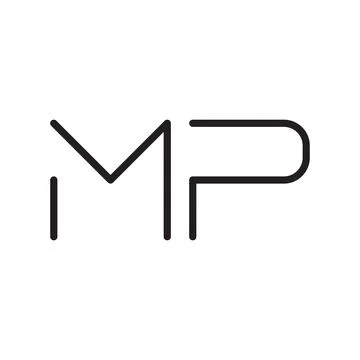 Mp initial letter vector logo icon Stock Illustration