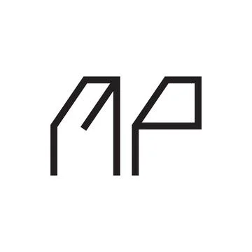 Mp initial letter vector logo icon Stock Illustration