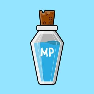 MP Potion Game Item Stock Illustration