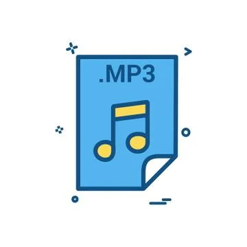 Mp3 application download file files format icon vector design Illustrazione stock