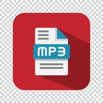 Mp3 audio file flat icons, extension, files type,document, format symbol  Stock Illustration