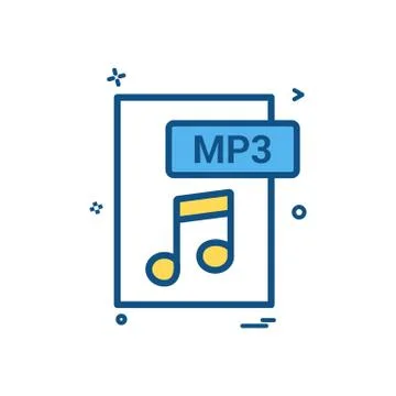 Mp3 file format icon vector design Illustrazione stock