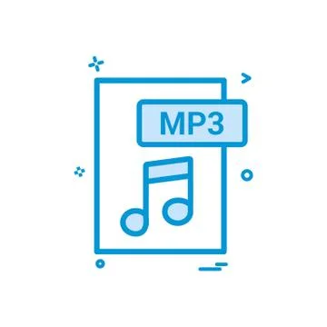 Mp3 file format icon vector design Stock Illustration